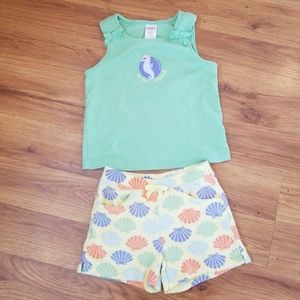 Gymboree cotton shorts and tank top